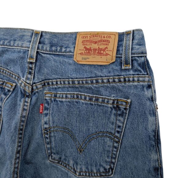 Vintage Levi's 550 Relaxed Tapered Leg Blue Denim Jeans Tag Size 12 MIS L - Picture 9 of 15